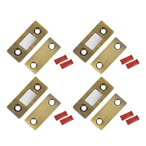 4er-Pack Türschlösser Schranktürschlösser Ultradünne unsichtbare Metallmagnete Starke magnetische Stanzfreie Geeignet for Kleiderschränke Möbelbeschläge(Green Bronze) von Generisch