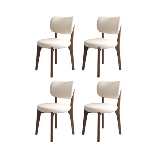 4er Set Esszimmerstühle Gepolsterter Stuhl mit Polstersitz Atmungsaktiver Stoff Küchenstühle in Dunkel Walnuss & Weiß Stilvolles Modernes Design für Esszimmer oder Küche 4er Set Esszimmerstühle Gepolsterter Stuhl mit Polstersitz Atmungsaktiver Stoff Küchenstühle in Dunkel Walnuss & Weiß Stilvolles Modernes Design für Esszimmer oder Küche von Generisch