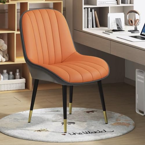 4er Set Esszimmerstühle Leder Gepolstert mit 360° Drehung Hohe Rückenlehne und Drehfunktion Moderne Küchenstühle mit Metallbeinen für Home Office Esszimmer Lounge Schlafzimmer von Generisch