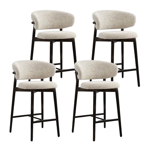 4er Set Moderne Barhocker, hohes Bein-Design mit Leinenpolsterung, perfekt für Kücheninseln und Essentheken, stilvolle und bequeme Sitzgelegenheit 4er Set Moderne Barhocker, hohes Bein-Design mit Leinenpolsterung, perfekt für Kücheninseln und Essentheken, stilvolle und bequeme Sitzgelegenheit von Generisch