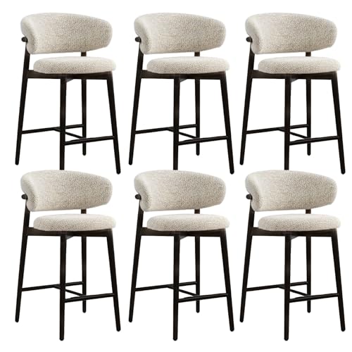 4er Set Moderne Barhocker, hohes Bein-Design mit Leinenpolsterung, perfekt für Kücheninseln und Essentheken, stilvolle und bequeme Sitzgelegenheit von Generisch