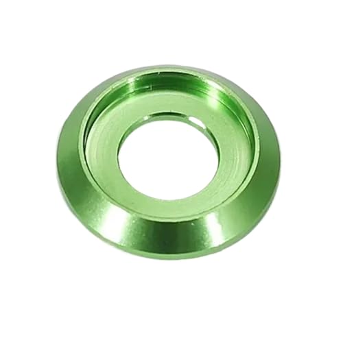 5/10 Stück M2 M2.5 M3 M4 M5 M6 M8 Bunte Aluminiumlegierung Unterlegscheibe mit Becherkopf Al-Metall-Rillendichtungen for Rundkopfschrauben RC-Teile(Green,M8,10pcs) von Generisch