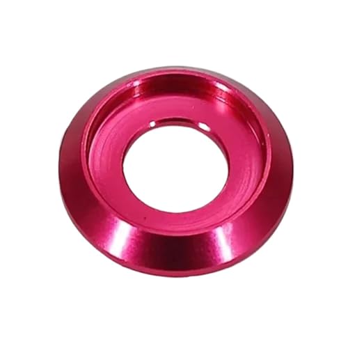 5/10 Stück M2 M2.5 M3 M4 M5 M6 M8 Bunte Aluminiumlegierung Unterlegscheibe mit Becherkopf Al-Metall-Rillendichtungen for Rundkopfschrauben RC-Teile(Pink,M2.5,10pcs) von Generisch