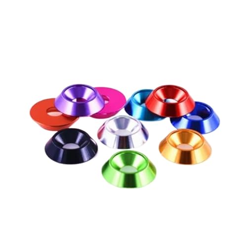 5–10 Stück M3 M4 M5 M6 M8 Aluminium Bunte große Senkkopf-Scheibendichtung(M6 10PCS,Rose Red Color) von Generisch