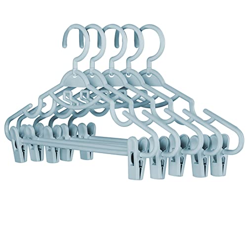 5 Stück Haushaltskleiderbügel mit Clip zum Aufhängen von Rockclips Kleiderbügeln zur Unterstützung Kleiderständern Aufbewahrungsbox Für Hochzeitskleider (Blue One Size) von Generisch