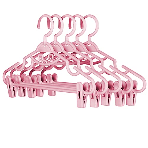 5 Stück Haushaltskleiderbügel mit Clip zum Aufhängen von Rockclips Kleiderbügeln zur Unterstützung Kleiderständern Aufbewahrungsbox Für Hochzeitskleider (Red One Size) von Generisch