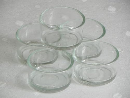 5 Teelichtgläser Standard 4 x 2cm innen! hoch (aussen 45x25mm) 1,30€/STK Teelichtglas für Teelicht handelsübliche Candle von Generisch