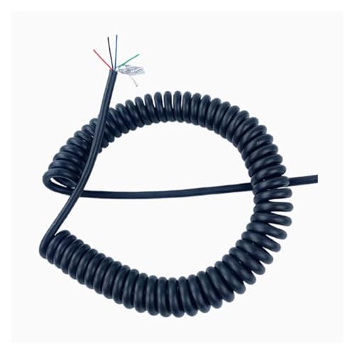 5-adriges 0,15 mm² geschirmtes Signalkabel mit Federspirale und Kupferkern mit Außendurchmesser 4,5 mm, einziehbares Design for verbesserte Leistung(STRETCH 10 M_5 CORE 0.15MM2) von Generisch