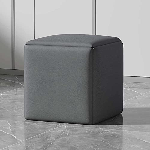 5 in 1 Cube Nesting Ottoman Chair - Stapelhocker mit Lenkrollen für Wohn-/Esszimmer - Modernes quadratisches Design von Generisch