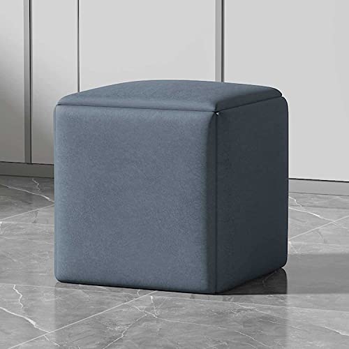 5 in 1 Cube Nesting Ottoman Sofa Chair Versatile Stackable Stools with Swivel Casters Living/Dining Room Foot Stool Technology Cloth Square Design Modern 5 in 1 Ottomane Sofa Chair Stackable von Generisch