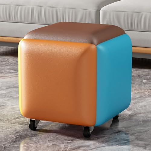 5-in-1 Nesting Cube Stuhl & Fußhocker mit Rollen, Stapelbare Leder/Flanell Quadratische Bank für Wohnzimmer & Esszimmer – Vielseitige Sitzlösung 5-in-1 Nesting Cube Stuhl & Fußhocker mit Rollen, Stapelbare Leder/Flanell Quadratische Bank für Wohnzimmer & Esszimmer – Vielseitige Sitzlösung von Generisch