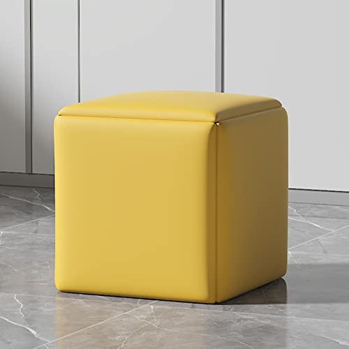 5 in 1 Ottomane Cube Chair Set with Swivel Casters Faux Leather Stackable Stools for Living/Dining Room Versatile Stylish Space Saving Design von Generisch