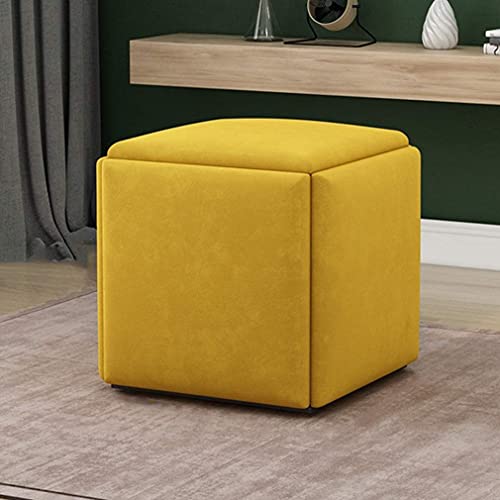5-in-1 Stapelbares Sofa Stuhl Hocker Set - Atmungsaktive Wildleder Fußstütze Vielseitiger Sitzwürfel für Wohnzimmer Kreatives Wohnaccessoire Platzsparendes Design von Generisch