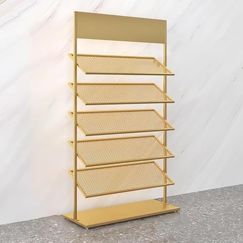 5-stöckiges Metall-Porzellan-Fliesen-Display-Rack, geschlitzter Bodenständer für Baustoffproben, ideal für Ausstellungshallen und Vitrinen 5-stöckiges Metall-Porzellan-Fliesen-Display-Rack, geschlitzter Bodenständer für Baustoffproben, ideal für Ausstellungshallen und Vitrinen von Generisch