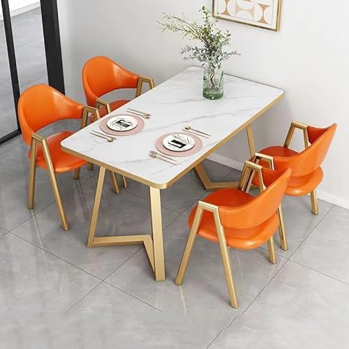 5-teilige Essgruppe mit gepolsterten Stühlen, modernes kompaktes Design für kleine Räume 5-teilige Essgruppe mit gepolsterten Stühlen, modernes kompaktes Design für kleine Räume von Generisch