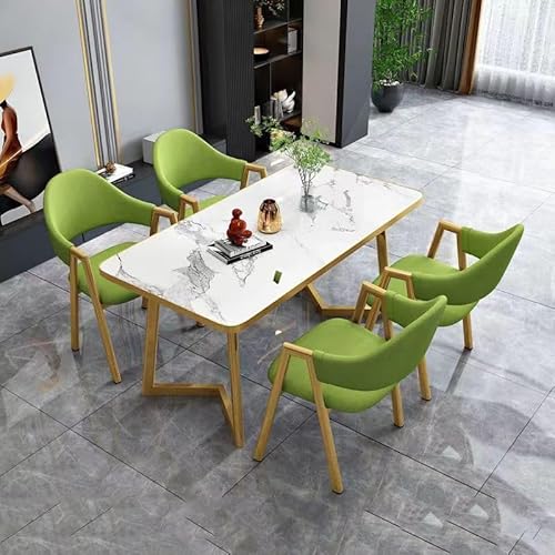 5-teilige Essgruppe mit gepolsterten Stühlen, modernes kompaktes Design für kleine Räume 5-teilige Essgruppe mit gepolsterten Stühlen, modernes kompaktes Design für kleine Räume von Generisch