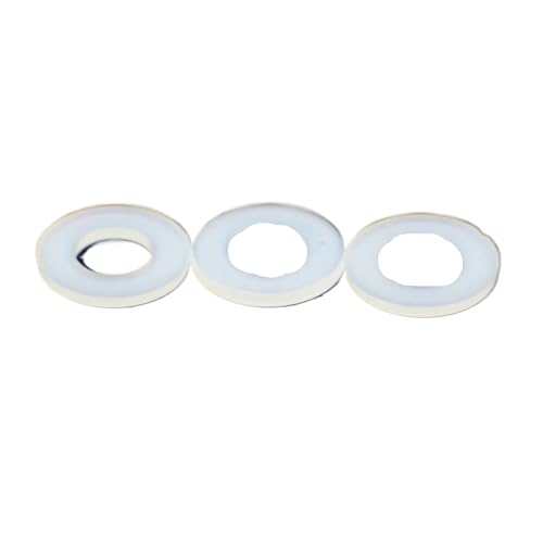 50/100 X M2 M2.5 M3 M4 M5 M6 M8 M10 M12 Weiß Schwarz Kunststoff Nylon Flache Scheibe Ebene Spacer Isolierung Dichtung Ring for Schraube Bolzen(WHITE,100pcs M4x9x1mm) von Generisch
