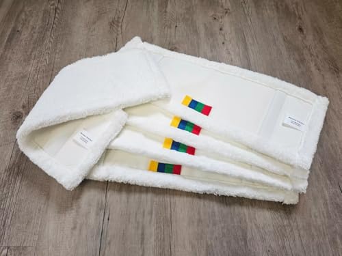 50 Stück Großpack Premium Microfasermopp Wischmopp 40cm, weiß, bis 95°C waschbar und Trockner geeignet, ob Gebäudereinigung oder Privat von Generisch