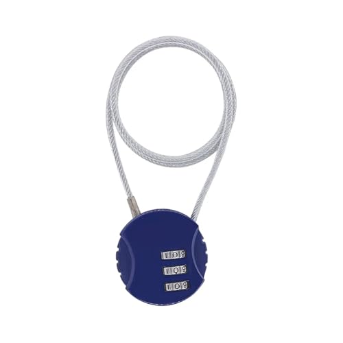 50 cm Drahtseil Ziffern-vorhängeschloss Passwort Code Sicherheitsschloss Intelligentes Zahlenschloss for Motorradhelmschloss Erweitertes Drahtseil(Blu) von Generisch