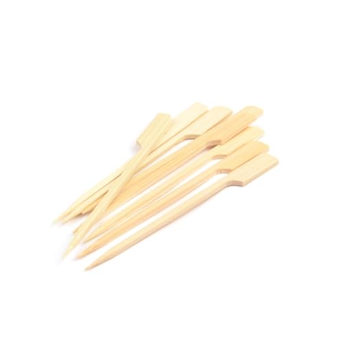 500-2000 Stück Flaggen-Spieße aus Bambus, mit Fähnchengriff, 12 cm Finger Food Grill- und Partyspieße Bambusspieße für Buffet BBQ Holzspieße Schaschlikspieße (1000) von Generisch