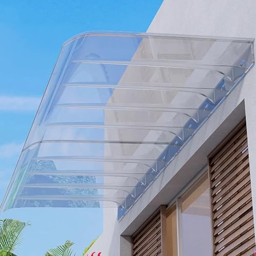 50x230 cm UV-Schutz Transparente Überdachung Polycarbonat Wetterbeständig Balkonunterstand Keine Montage erforderlich Schlagfeste Markise für den Außenbereich von Generisch