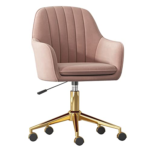 534 Bürostuhl, höhenverstellbar, mit Samt gepolstert, Armlehne, Schreibtischstuhl, perfekt für Zuhause, Büro, Arbeitszimmer, Mädchen, Schlafzimmer, kleine Räume von Generisch