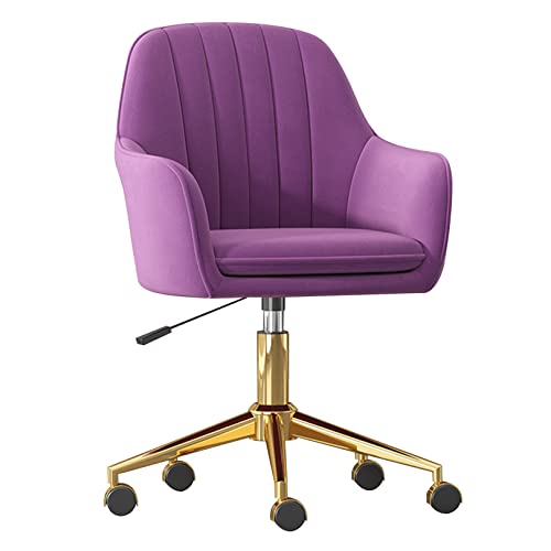 534 Bürostuhl, höhenverstellbar, mit Samt gepolstert, Armlehne, Schreibtischstuhl, perfekt für Zuhause, Büro, Arbeitszimmer, Mädchen, Schlafzimmer, kleine Räume von Generisch