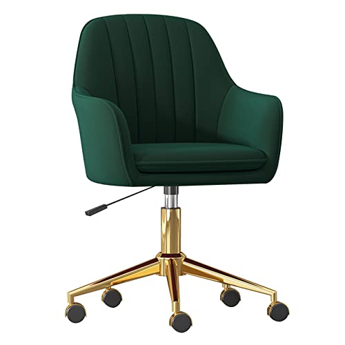 534 Bürostuhl, höhenverstellbar, mit Samt gepolstert, Armlehne, Schreibtischstuhl, perfekt für Zuhause, Büro, Arbeitszimmer, Mädchen, Schlafzimmer, kleine Räume von Generisch