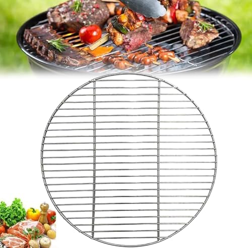 53cm Edelstahl Grillrost Rund, Grillroste, Kuchengitter Rund, BBQ Grillgitter Edelstahl Backblech, für Camping, Picknick, Garten, Gleichmäßige Wärmeverteilung und einfache Reinigung von Generisch