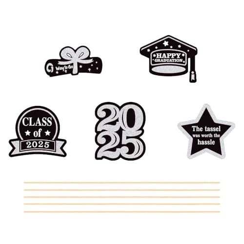 5Pcs 2025 Graduierung Party Zentren High School Klasse Mittelstück Vasendekorationen Fotohintergrund Desktop Tisch Blume Vase Sticks Cap Kuchen Topper Multifunktionaler Dekor Zubehör 5Pcs 2025 Graduierung Party Zentren High School Klasse Mittelstück Vasendekorationen Fotohintergrund Desktop Tisch Blume Vase Sticks Cap Kuchen Topper Multifunktionaler Dekor Zubehör von Generisch