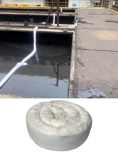 5er-Packung Ölsperren zur Eindämmung von Öl, wasserabweisend – wiederverwendbar, schwimmfähig for den Notfall bei Ölverschmutzungen auf dem Wasser/an Land, mit Verbindungsstücken(20x600cm/8x236.2in) von Generisch