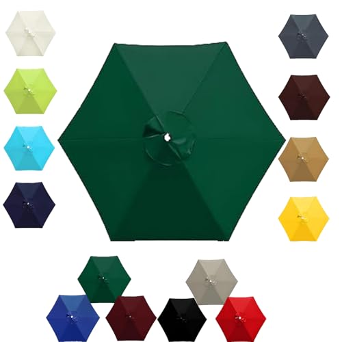 6/8 Rippen Runder Sonnenschirm Ersatzbezug 2.0m 2.3m 2.5m 2.7m 3.0m 3.5m Terrassenschirm Bespannung Stoffbezug UV-Schutz Outdoor-Sonnenschirm Ersatzoberteil für Hof Strand Pool(Dunkelgrün,2.7M/8RIBS) 6/8 Rippen Runder Sonnenschirm Ersatzbezug 2.0m 2.3m 2.5m 2.7m 3.0m 3.5m Terrassenschirm Bespannung Stoffbezug UV-Schutz Outdoor-Sonnenschirm Ersatzoberteil für Hof Strand Pool(Dunkelgrün,2.7M/8RIBS) von Generisch