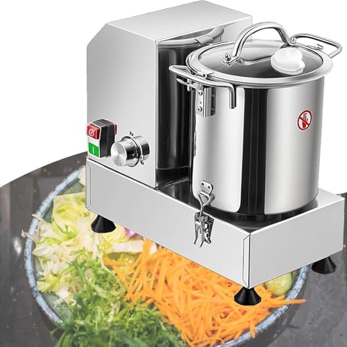 6/9/15 l kommerzielle Küchenmaschine, robuster elektrischer Gemüseschneider, multifunktionaler Fleischwolf aus Edelstahl, Gemüseschneider, Fleischwolf for Kartoffeln, Zwiebeln, Ingwer, Kohl(15L) von Generisch