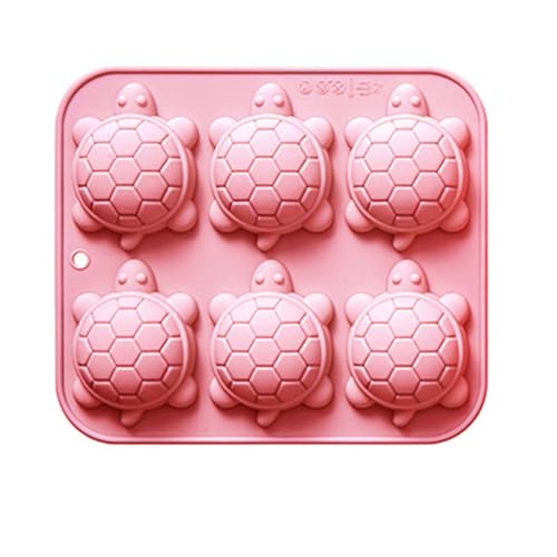 6 Aufeinander folgende schildkröten förmige Silikon form Back werkzeug Cartoon Schildkröte Schokoladen form Süßigkeiten Pudding Seife Eiswürfel Tablett Handgemachter Seifen kuchen von Generisch