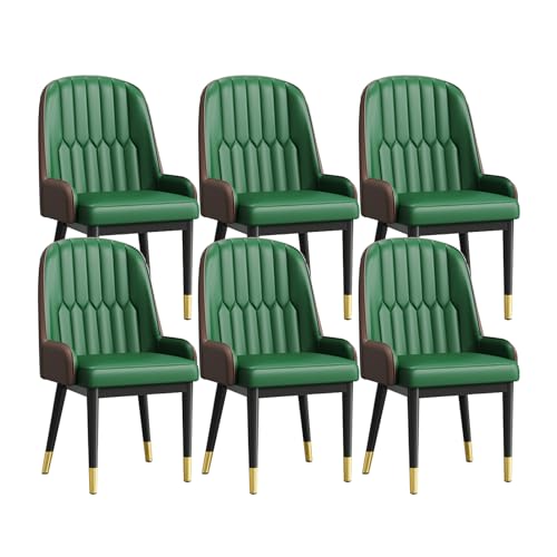 6 Stück Moderne Esszimmerstühle Set Gepolsterte Seitenstühle mit Armlehnen Hohe Rückenlehne PU-Leder für Esszimmer Stilvolle und Bequeme Möbel 6 Stück Moderne Esszimmerstühle Set Gepolsterte Seitenstühle mit Armlehnen Hohe Rückenlehne PU-Leder für Esszimmer Stilvolle und Bequeme Möbel von Generisch