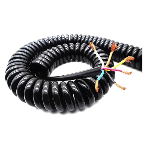 6-adriges PU-Federkabel – 17 bis 15 AWG, dehnbarer Teleskopdraht for vielseitige Anwendungen (1–15 Meter)(Stretch 15 m,6cores 13 AWG 2.5mm2) von Generisch