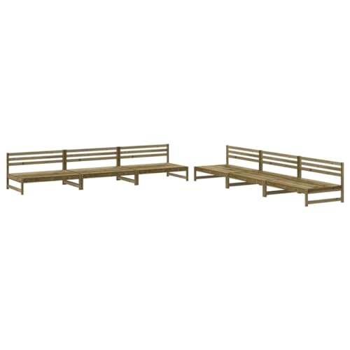 6-teiliges Gartenmöbel-Set aus imprägniertem Kiefernholz von Generisch