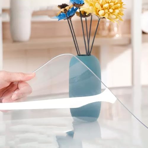 60° abgeschrägte Kanten, 2 mm, transparenter Kunststoff-Tischschutz, wasserdichte PVC-Abdeckung für rechteckigen Schreibtisch, Büro und Glastisch, Größe 80 x 135 cm, leicht zu reinigen 60° abgeschrägte Kanten, 2 mm, transparenter Kunststoff-Tischschutz, wasserdichte PVC-Abdeckung für rechteckigen Schreibtisch, Büro und Glastisch, Größe 80 x 135 cm, leicht zu reinigen von Generisch