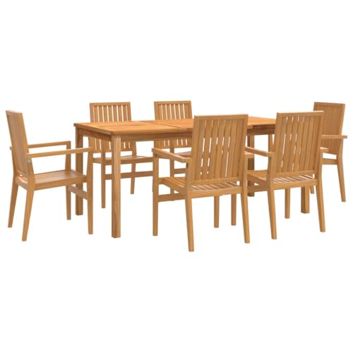 7-teiliges Garten-Set aus massivem Teakholz von Generisch