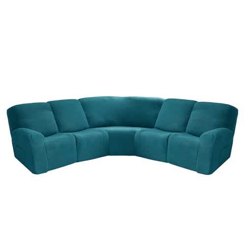 7-teiliges rutschfestes Stretch-Sofabezug-Set für 5-Sitzer, Liegesofa und Sessel, elastischer Stoff mit Anti-Rutsch-Technologie, perfekt für Ecksofas, einfach zu installieren von Generisch