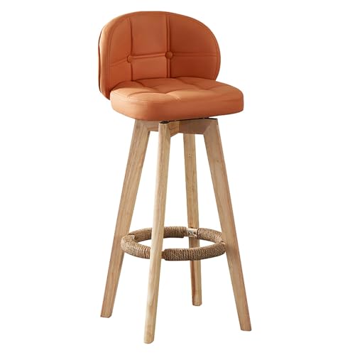71,1 cm Thekenhöhe Barhocker, Drehstuhl aus Kunstleder, Esszimmerstuhl, Hocker mit gepolsterter Sitzfläche und Rückenlehne, Bauernhaus-Barstuhl für Kücheninsel, Hausbar, Kneipe von Generisch