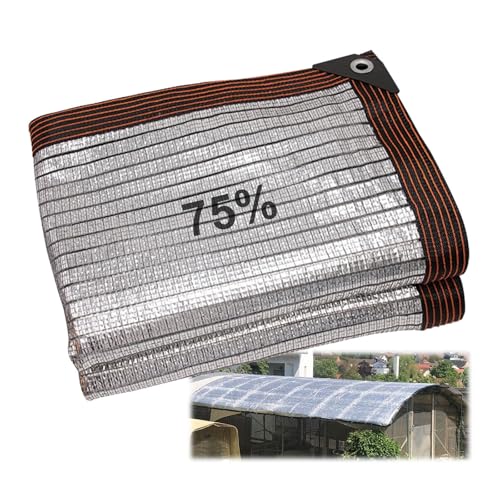 75 % Schattentuch, Aluminett-Sonnenschutz, 5,5 x 9 m, für Gewächshaus, Terrasse, Pflanze, Blumen, Geflügel, Carport, Aluminiumgewebe für den Außenbereich von Generisch