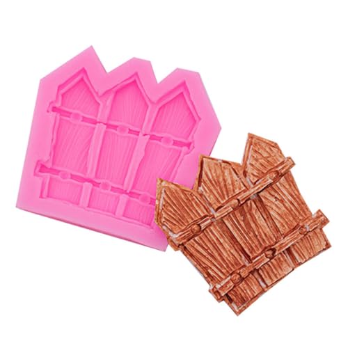 8 Stück Waldsystem Zaun Marke Silikonform DIY Kuchen Dekoration Schokolade Mousse Kerze Aromatherapie Polymer Ton von Generisch