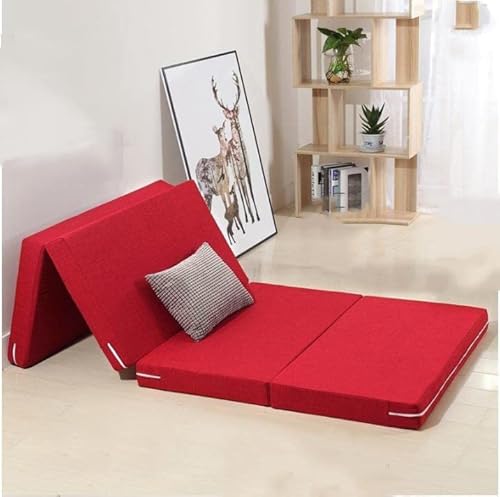 8 cm dicke, faltbare Matratze mit waschbarem Bezug, Schaumstoffpolsterung, Einzelmatratze für Gäste-Futon-Isomatte von Generisch