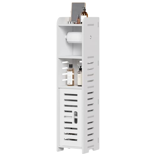 80 cm schmaler Badezimmer-Unterschrank mit Toilettenpapierhalter und Tür, Eichenholz, freistehend, Badezimmer-Aufbewahrungsschränke für kleine Orte, Schlafzimmer, Badezimmer, Büro, Küche 80 cm schmaler Badezimmer-Unterschrank mit Toilettenpapierhalter und Tür, Eichenholz, freistehend, Badezimmer-Aufbewahrungsschränke für kleine Orte, Schlafzimmer, Badezimmer, Büro, Küche von Generisch