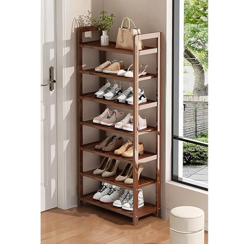 9-stöckiges vertikales Schuhregal für Schrank, Badezimmer oder Balkon – platzsparendes Schuhregal aus Holz (50 cm B x 9,9 T x 50,4 H) – ideal für kleine Ecken von Generisch