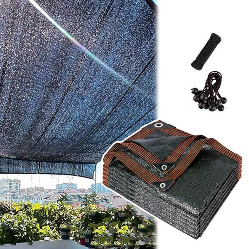 90 % Schattentuch für Garten, 1,8 x 3,6 m, strapazierfähig, schwarz, UV-beständiges Netz mit verstärkten Ösen für Terrasse, Pergola, Gewächshaus, Pflanzenschutz und Hühnerstallabdeckung von Generisch