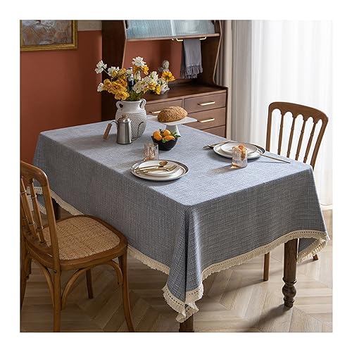 90x90cm Runde Waffel-Tischdecke mit Quasten Polyester Kratzfest Ideal für Hochzeit Home Küche Dekoration Erhältlich in Blau Grau 90x90cm Runde Waffel-Tischdecke mit Quasten Polyester Kratzfest Ideal für Hochzeit Home Küche Dekoration Erhältlich in Blau Grau von Generisch