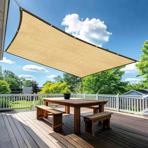 95 % Schattennetz mit Ösen – UV-beständiges Schattentuch für Pflanzenschutz, Gewächshaus, Scheune oder Zwinger – strapazierfähiges Outdoor-Baldachin für maximalen Sonnenschutz von Generisch
