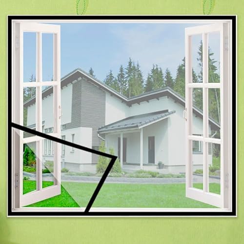 95 x 155 cm, waschbares Insektennetz, Fenster, Fliegengitter, selbstklebend, transparent, robust, wasserdicht und schnell zu montieren, Fliegengitter, Fenstergitter, langlebiges Insektennetz, von Generisch